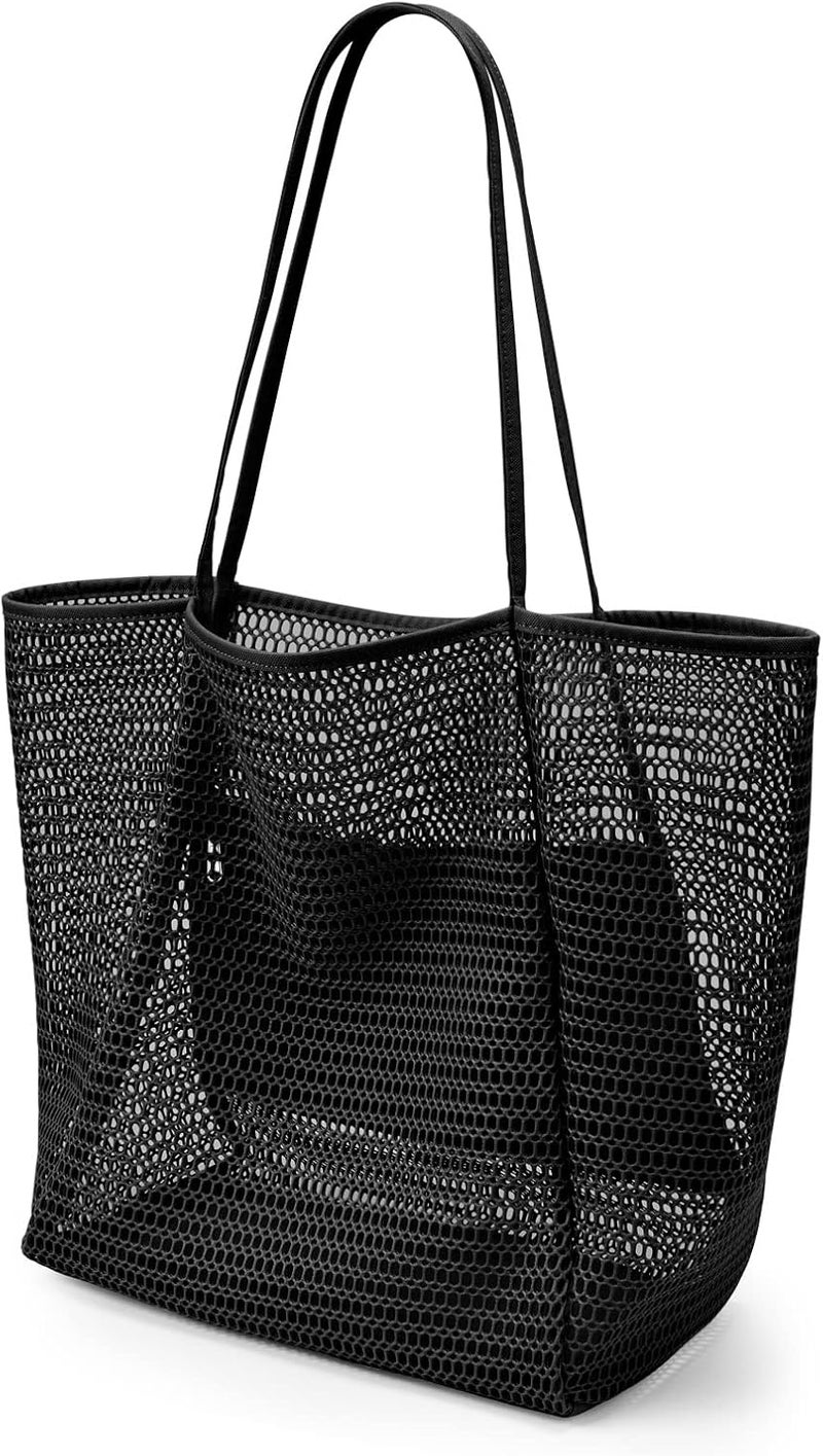 KALIDI BeachNylon Mesh Tote Bag, Casual Tote Bag Hobo Women Foldable MAX 23L Shoulder Bag For Beach Picnic Vacation - Image 1